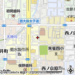 京都府京都市中京区西ノ京南上合町79周辺の地図