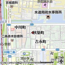 京都府京都市左京区秋築町周辺の地図