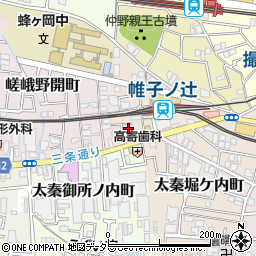 京都府京都市右京区太秦帷子ケ辻町11-85周辺の地図