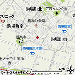 愛知県豊田市駒場町東周辺の地図