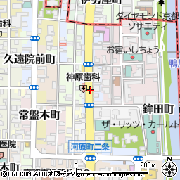 京都府京都市中京区指物町周辺の地図