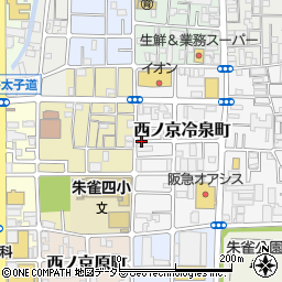 京都府京都市中京区西ノ京冷泉町周辺の地図