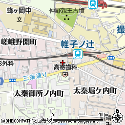 京都府京都市右京区太秦帷子ケ辻町11-66周辺の地図