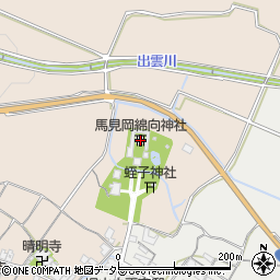 馬見岡綿向神社周辺の地図