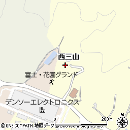 愛知県岡崎市恵田町西三山周辺の地図