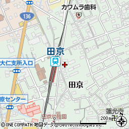 静岡県伊豆の国市田京676-3周辺の地図