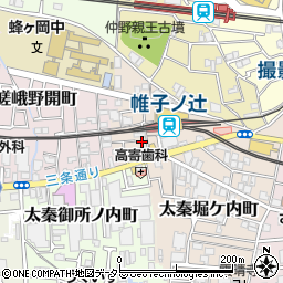 京都府京都市右京区太秦帷子ケ辻町11-53周辺の地図