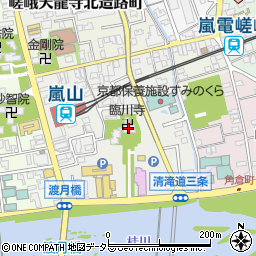 臨川寺周辺の地図