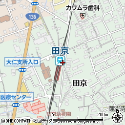 静岡県伊豆の国市田京675-3周辺の地図