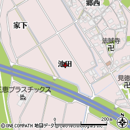 愛知県岡崎市仁木町池田周辺の地図