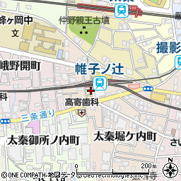 京都府京都市右京区太秦帷子ケ辻町24周辺の地図