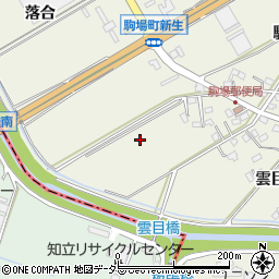 愛知県豊田市駒場町（雲目）周辺の地図