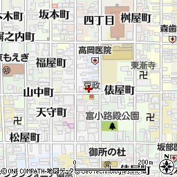 京都府京都市中京区百足屋町周辺の地図