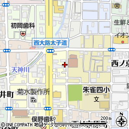 京都府京都市中京区西ノ京南上合町72周辺の地図