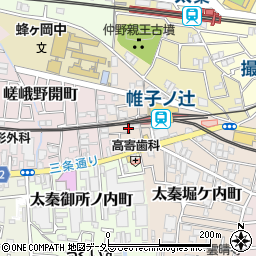 京都府京都市右京区太秦帷子ケ辻町11-69周辺の地図