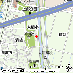 愛知県豊田市上郷町大清水周辺の地図
