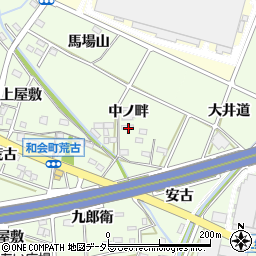 愛知県豊田市和会町中ノ畔周辺の地図