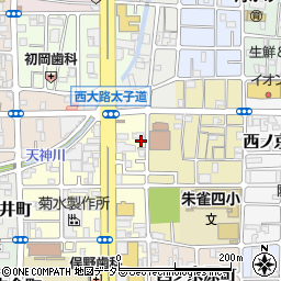 京都府京都市中京区西ノ京南上合町71周辺の地図