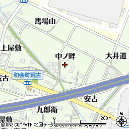 愛知県豊田市和会町（中ノ畔）周辺の地図