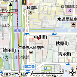 京都府京都市左京区中川町周辺の地図