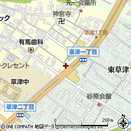 スターバックスコーヒー草津国道１号店周辺の地図