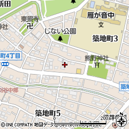 愛知県刈谷市築地町3丁目23周辺の地図