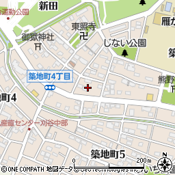 愛知県刈谷市築地町3丁目22周辺の地図