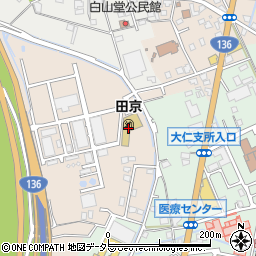 田京周辺の地図