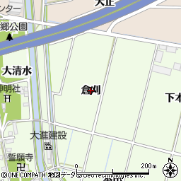 愛知県豊田市上郷町（倉刈）周辺の地図