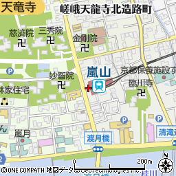 京都府京都市右京区嵯峨天龍寺造路町20周辺の地図