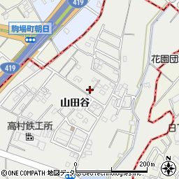 愛知県知立市八橋町山田谷周辺の地図