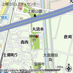 愛知県豊田市上郷町宮浦周辺の地図