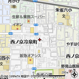 京都府京都市中京区西ノ京右馬寮町8-67周辺の地図