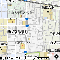 京都府京都市中京区西ノ京右馬寮町8周辺の地図