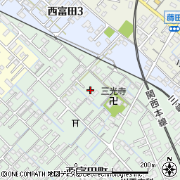 三重県四日市市西富田町周辺の地図