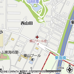 愛知県東海市富木島町西山田1-58周辺の地図