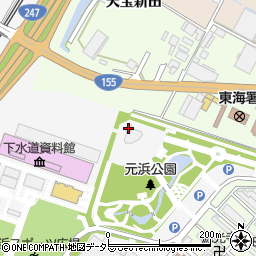 元浜公園トイレ１周辺の地図