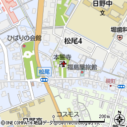 本誓寺周辺の地図