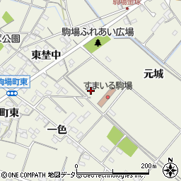 愛知県豊田市駒場町元城周辺の地図