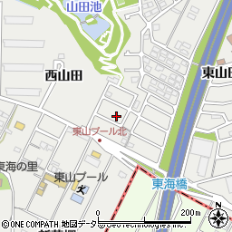 愛知県東海市富木島町西山田1-75周辺の地図