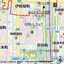 京都市役所行財政局　人事部厚生課厚生会職員会館かもがわ周辺の地図