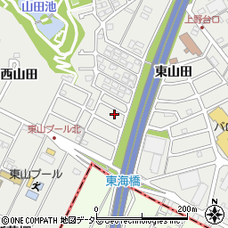 愛知県東海市富木島町西山田1-23周辺の地図