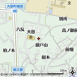 愛知県東海市大田町（庄之脇）周辺の地図