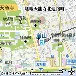 京都府京都市右京区嵯峨天龍寺造路町22周辺の地図