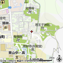 京都府京都市左京区若王子町周辺の地図