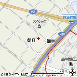 愛知県豊田市駒場町朝日周辺の地図