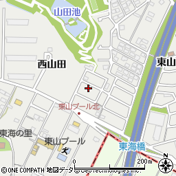 愛知県東海市富木島町西山田1-81周辺の地図