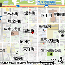 京都府京都市中京区福屋町734周辺の地図