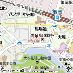 京都府亀岡市追分町馬場通周辺の地図