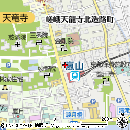 京都府京都市右京区嵯峨天龍寺造路町19-5周辺の地図